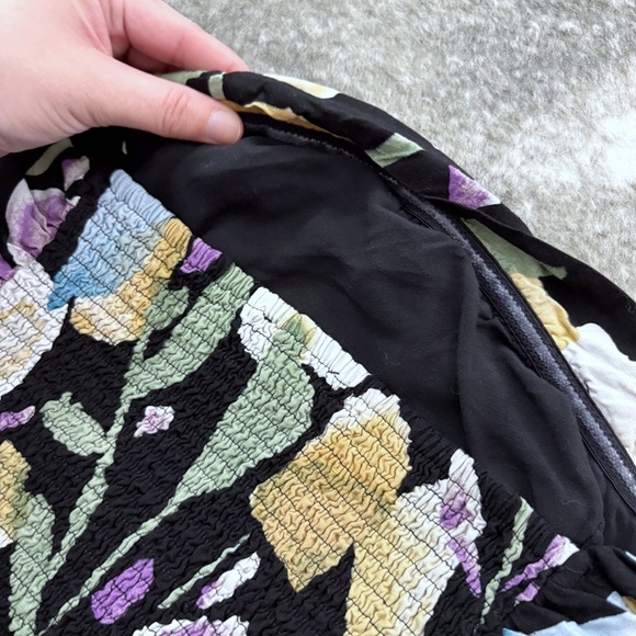 Lulus Super Bloom Black Floral Print Strapless Tube Top - Picture 6 of 11